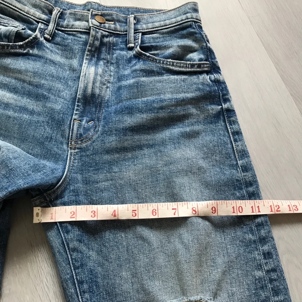 MOTHER DENIM THE LASSO SNEAK DISTRESSED WIDE LEG FRAY WOMENS 26